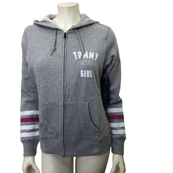 TOMMY HILFIGER TOMMY GIRL WOMEN FULL ZIP HOODIE L NWT - Picture 1 of 6
